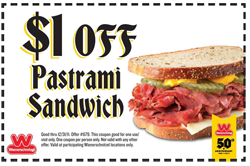$1 Off Wienerschnitzel Pastrami Sandwich