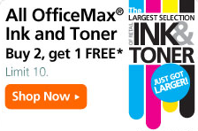 Buy 2, Get 1 Free OfficeMax Ink & Toner