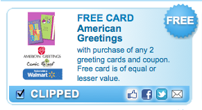 Free American Greetings Card Coupon
