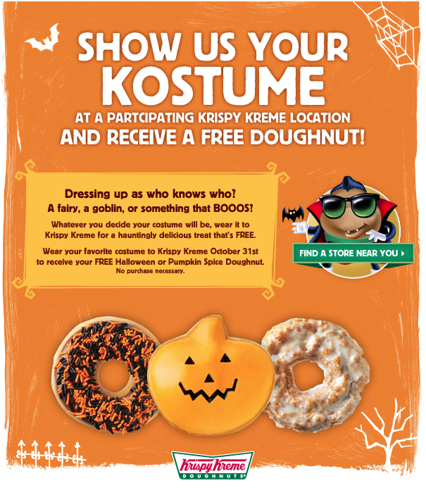 Krispy Kreme: Free Doughnut on Halloween