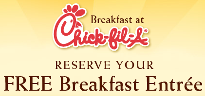 Select States: Free Chick-fil-a Breakfast Entree