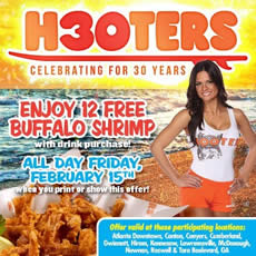 Hooters: Free Buffalo Shrimp – Today Only