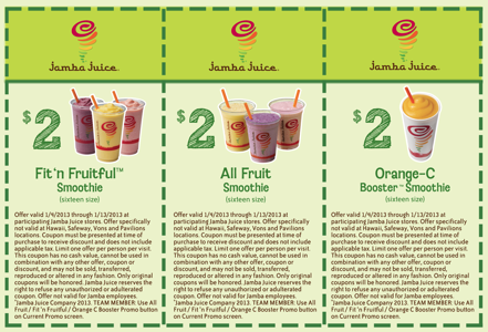 Jamba Juice Smoothies Coupons