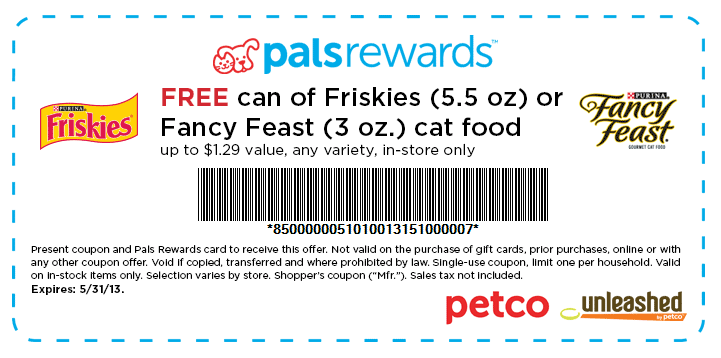 Petco: Free Friskies or Fancy Feast Cat Food