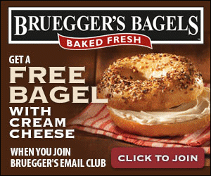 Free Bagel at Bruegger’s Bagel