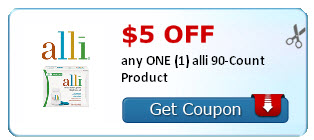 $5.00 off any ONE (1) alli 90-Count Product