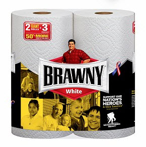 $1.00 off any one Brawny 2-Giant Roll or larger!