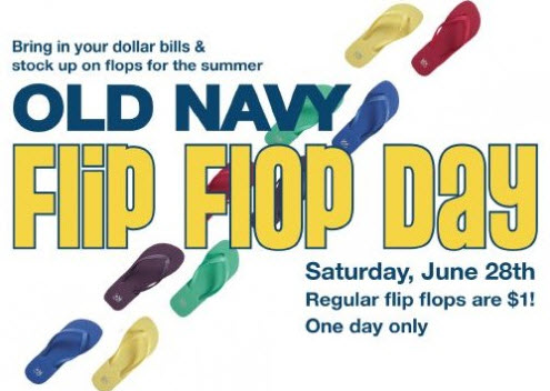 Old Navy $1 Flip Flops Sale Today Only!