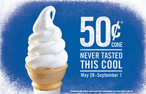 Burger King: $0.50 Ice Cream Cone