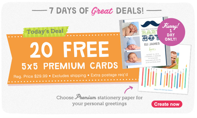 Walgreens: 20 Free 5×5 Premium Cards – Today Only