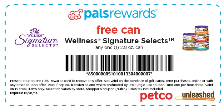 Free Can Of Wellness Signature Selects Cat Food