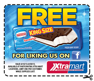 XtraMart: Free Nestle Ice Cream Sandwich