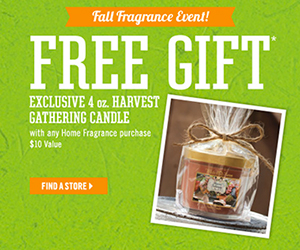 Bath & Body Works: Free Harvest Gathering Candle W/ Purchase