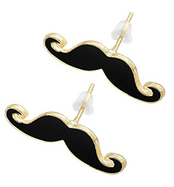 Mustache Earrings $0.22 + Free Shipping