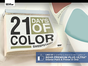 Behr: 21 Days Of Color Sweepstakes