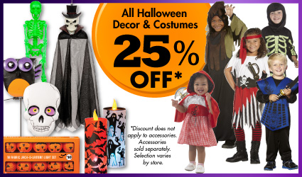 Family Dollar: 25% Off Halloween Costumes & Decor
