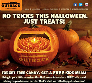 Outback Steakhouse: Free Kid’s Meal On Halloween