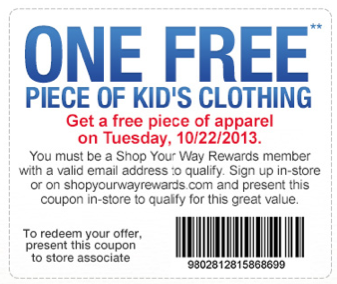 Sears Outlet: Free Kids Apparel – Today Only