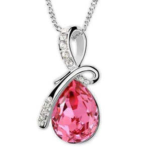 Eternal Love Teardrop Crystal Pendant & Necklace Just $2.33 + $0.49 Shipping
