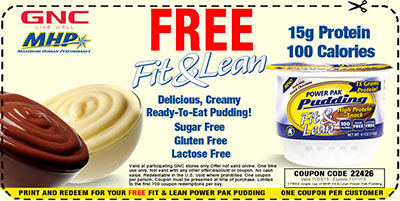 GNC: Free Fit & Lean Pudding