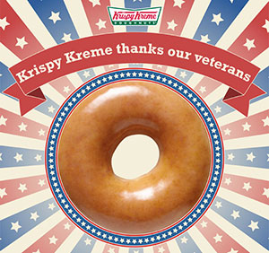 Krispy Kreme: Free Doughnut & Coffee For Active Military & Veterans