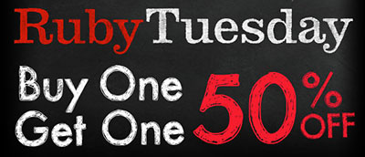 Ruby Tuesday: Buy One Get One 50% Off Entrees