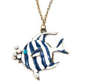 Angelfish Pendant & Necklace Only $1.05 + Free Shipping