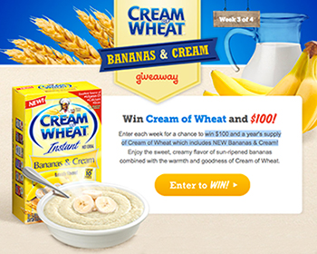 Cream Of Wheat: Bananas & Cream Giveaway