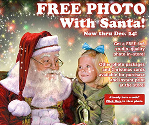 Bass Pro Shops: Free 4×6 Photo With Santa