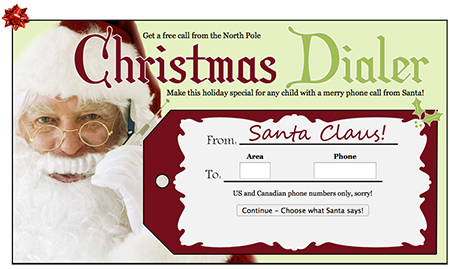 Christmas Dialer: Free Call From Santa
