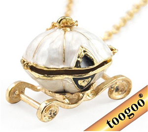 Fairy Tale Carriage Locket Pendant & Chain Just $1.68 + Free Shipping