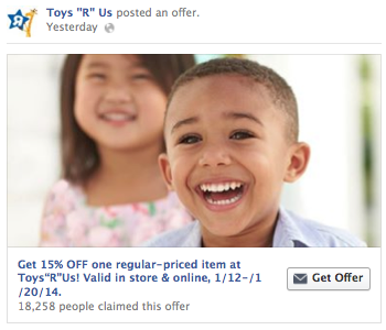 Toys R Us: 15% Off One Regular-Priced Item