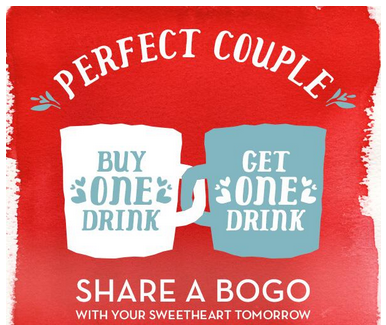 Caribou Coffee: BOGO Coffee On Valentine’s day