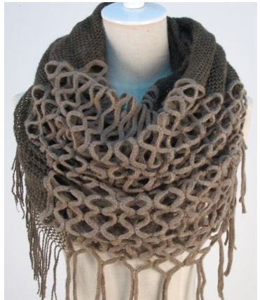 Women’s Knitted Winter Scarf With Tassels Only $4.55 + Free Shipping