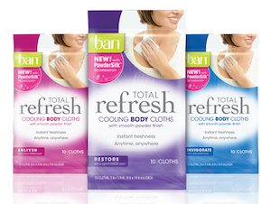 Free Ban Total Refresh Cooling Body Cloths Samples