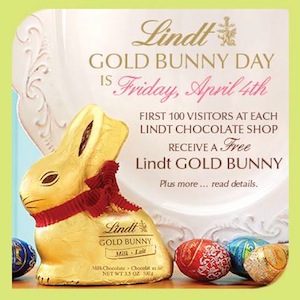 Free Lindt Gold Bunny – Today Only