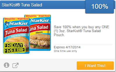 Free Starkist Tuna: 100% Off Coupon