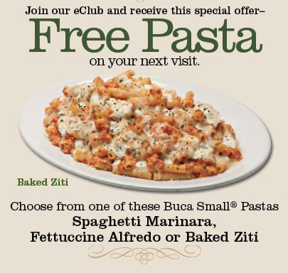 Buca Di Beppo: Free Pasta