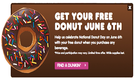 Dunkin Donuts: Free Donut W/ Purchase- Today 06/06