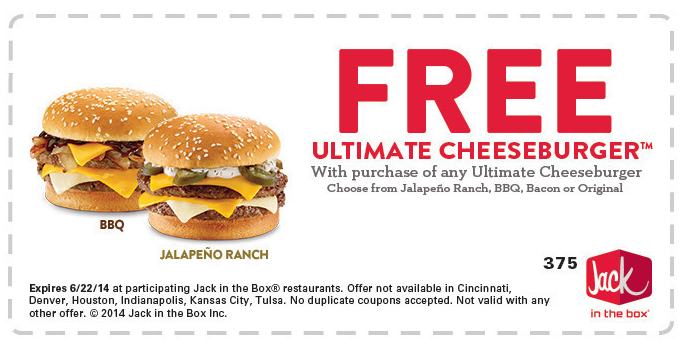 Jack In The Box: BOGO Free Ultimate Cheeseburger