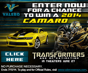Valero: Rumble With BumbleBee Camaro Giveaway
