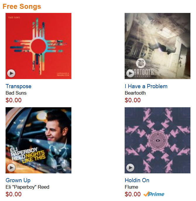 Free Amazon Artists To Watch MP3’s