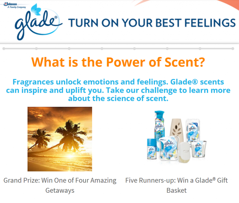 Glade: Win An Amazing Getaway or Gift Basket