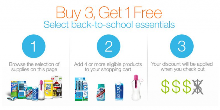 Amazon: Buy Three Back-to-School Essentials and Get One Free