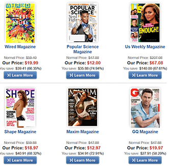 Discount Mags: 50% Off Best-sellers