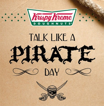 Krispy Kreme: Talk Like A Pirate Day – Free Doughnut