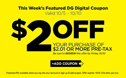 Dollar General $2.00 Off coupon