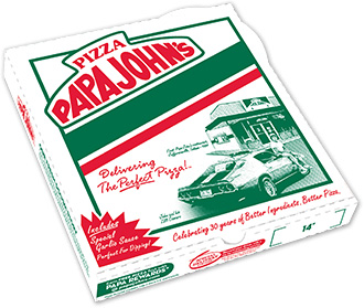 Papa John's pizza box