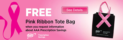 AAA Members: Free Pink Ribbon Tote Bag