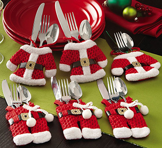 Santa Suit XMas Silverware Holders Only $9.99 + Free Shipping